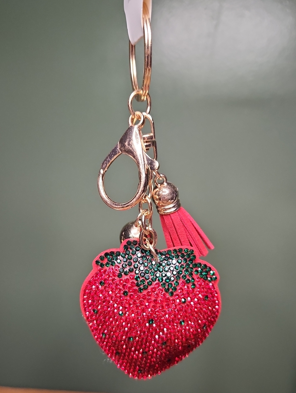 Strawberry Puffy Bag Charm/Keychain, NWT
